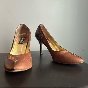 Dolce & Gabbana Vintage Leather and Suede Pumps
